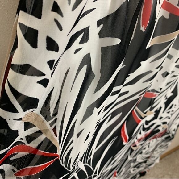 Nine West off shoulder maxi black white red sz 12 D1 - Picture 4 of 10